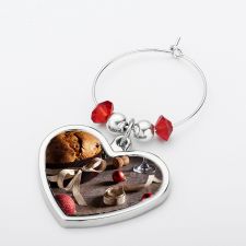 Sublimation Wine Glass Tag Ornaments(heart)