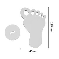  Sublimation Blank Foot-shaped Picture Panel MDF Photo Frame