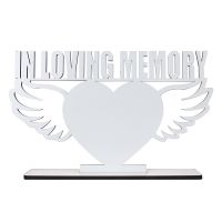 IN LOVING MEMORY Sublimation MDF Angle Wings Photo Frame