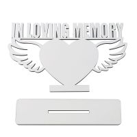 IN LOVING MEMORY Sublimation MDF Angle Wings Photo Frame