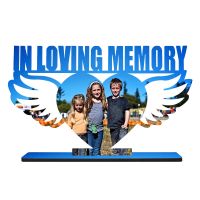 IN LOVING MEMORY Sublimation MDF Angle Wings Photo Frame