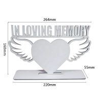 IN LOVING MEMORY Sublimation MDF Angle Wings Photo Frame