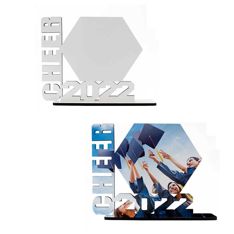 Sublimation MDF Photo Frame Grad Series CHEER 2022 （hexagon）