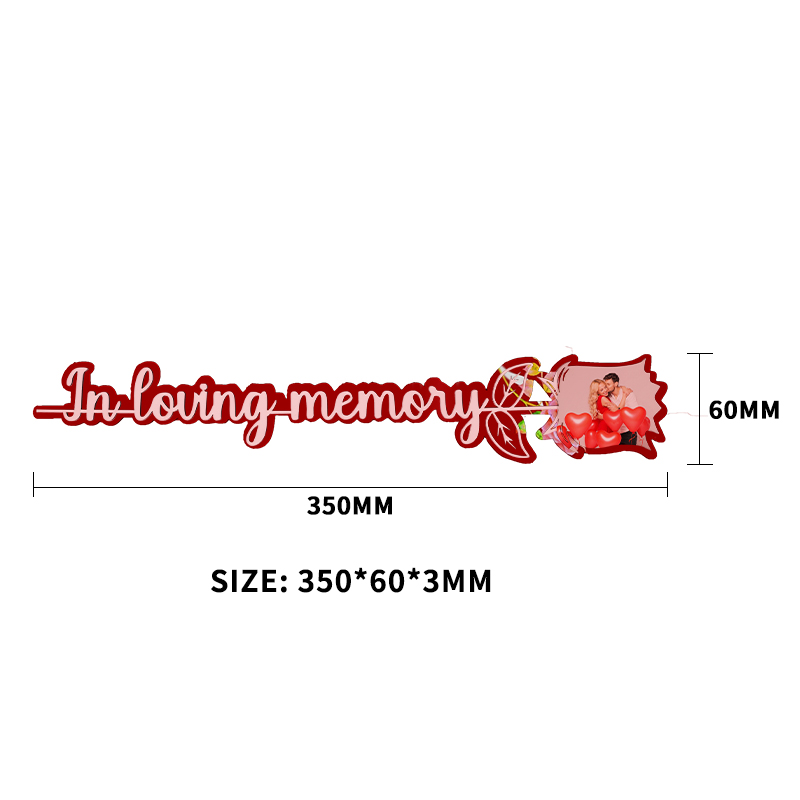 In Loving Memory Rose Sublimation Blank MDF Rose(white)