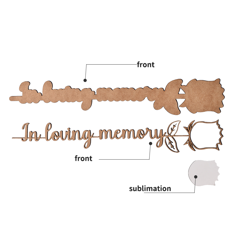 In Loving Memory Rose Sublimation Blank MDF Rose(wood)