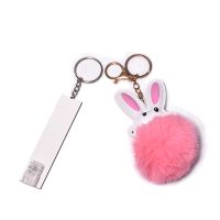 Sublimation MDF Credit Card Grabber with Bunny Plush（pink）