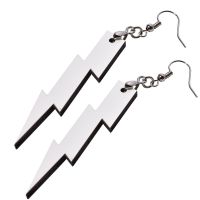 Sublimation Blank MDF Earrings Lightning Shape 1 pairs