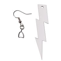 Sublimation Blank MDF Earrings Lightning Shape 1 pairs