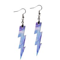 Sublimation Blank MDF Earrings Lightning Shape 1 pairs