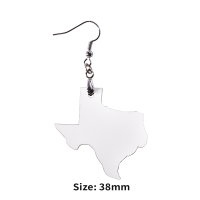 Sublimation Texas Shape MDF Earrings 1 pairs