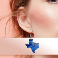 Sublimation Texas Shape MDF Earrings 1 pairs