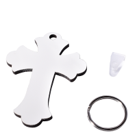 Sublimation Blank Double-sided  MDF Cross Keychains