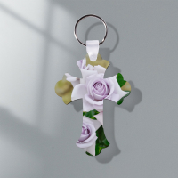 Sublimation Blank Double-sided  MDF Cross Keychains