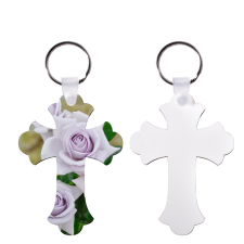 Sublimation Blank Double-sided  MDF Cross Keychains