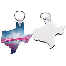 Texas shape Sublimation Blank MDF Keychains Double Sided Printing