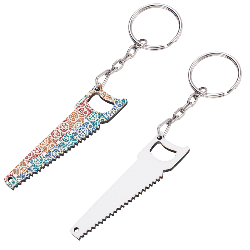 Sublimation Blank MDF saw blade keychains(Double Sided)