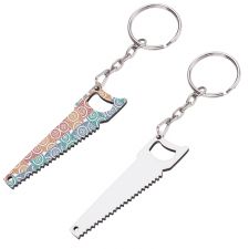 Sublimation Blank MDF saw blade keychains(Double Sided)