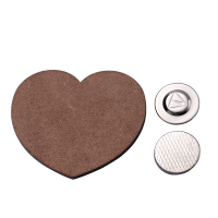 Sublimation Blank MDF Magnet Work Staff Name Badge  (heart)