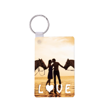 Sublimation Blank MDF Double-sided Carved Keychains(LOVE)