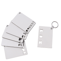 Sublimation Blank MDF Double-sided Carved Keychains(LOVE)