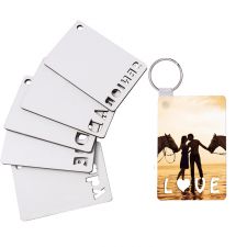 Sublimation Blank MDF Double-sided Carved Keychains(LOVE)