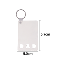 Sublimation Blank MDF Double-sided Carved Keychains(DAD)