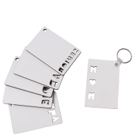 Sublimation Blank MDF Double-sided Carved Keychains(DAD)