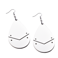 Double-sided Sublimation Blank MDF Earrings 1 pairs  (oval)