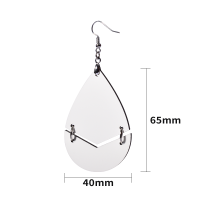 Double-sided Sublimation Blank MDF Earrings 1 pairs  (oval)