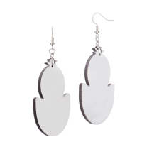 Double-sided Sublimation Blank MDF Earrings 1 pairs (chick)