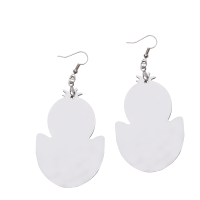 Double-sided Sublimation Blank MDF Earrings 1 pairs (chick)