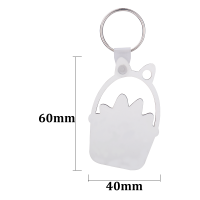 Double-sided Sublimation Blank MDF  Keychains(Easter Basket)