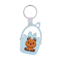 Double-sided Sublimation Blank MDF  Keychains(Easter Basket)