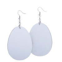 Double-sided Sublimation Blank MDF Earrings 1 pairs (oval)