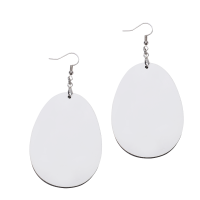 Double-sided Sublimation Blank MDF Earrings 1 pairs (oval)