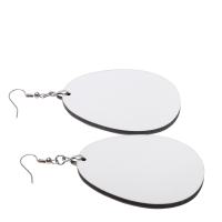 Double-sided Sublimation Blank MDF Earrings 1 pairs (oval)