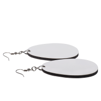 Double-sided Sublimation Blank MDF Earrings 1 pairs (oval)