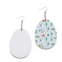 Double-sided Sublimation Blank MDF Earrings 1 pairs (oval)