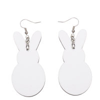 Double-sided Sublimation Blank MDF Earrings 1 pairs (rabbit)