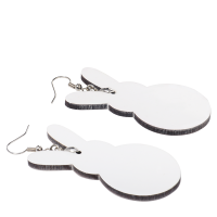 Double-sided Sublimation Blank MDF Earrings 1 pairs (rabbit)