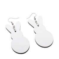 Double-sided Sublimation Blank MDF Earrings 1 pairs (rabbit)