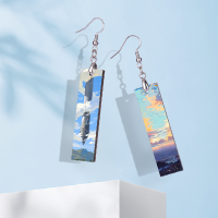 Double-sided Sublimation Blank MDF Earrings 1 pairs (Strip)