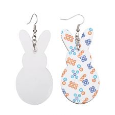 Double-sided Sublimation Blank MDF Earrings 1 pairs (rabbit)