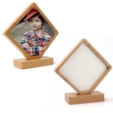 Sublimation Bamboo  Photo Frame with Magnet Stand(diamondl)