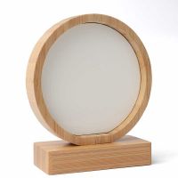 Sublimation Bamboo Photo Frame with Magnet Stand(round)