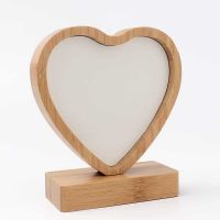 Sublimation Bamboo Photo Frame with Magnet Stand(heart)