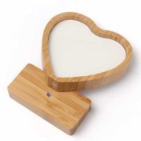 Sublimation Bamboo Photo Frame with Magnet Stand(heart)