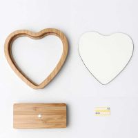 Sublimation Bamboo Photo Frame with Magnet Stand(heart)