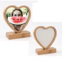 Sublimation Bamboo Photo Frame with Magnet Stand(heart)