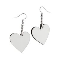 Double-sided Sublimation Blank MDF Earrings 1Pairs(heart)